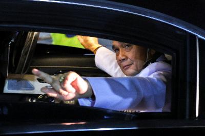 Perdana Menteri Thailand, Prayuth Chan-ocha, di dekat The Grand Palace, Bangkok, Thailand, 23 Oktober 2020.  REUTERS/Athit Perawongmetha
