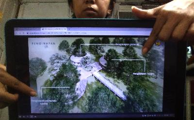 Rancangan proyek pembangunan prasarana di Pulau Rinca, Kawasan Taman Nasional Komodo, Nusa Tenggara Timur yang dimuat dalam situs www.pu.go.id.  TEMPO/Nita Dian