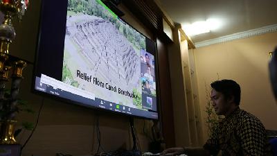 Balai Konservasi Borobudur (BKB) menggelar diskusi daring melalui Zoom Meeting dengan tema Relief Flora Candi Borobudur. di Magelang, Jawa Tengah, Mei 2020./kebudayaan.kemdikbud.go.id/bkborobudur 