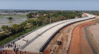 Pembangunan pelabuhan Patimban di Kabupaten Subang, Provinsi Jawa Barat, November 2019. Dok Sekretariat Presiden