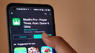Ilustrasi aplikasi Muslim Pro.
