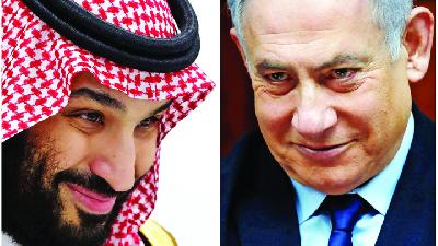 Foto kombinasi Pangeran Arab Saudi Salman, dan Perdana Menteri Isarel Benyamin Netanyahu. Reuters/Ronen Zvulun