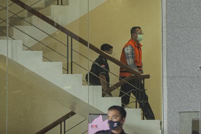Tersangka Edhy Prabowo menjalani pemeriksaan di Gedung Komisi Pemberantasan Korupsi (KPK), Jakarta, 26 November 2020. TEMPO/Muhammad Hidayat