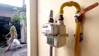 Household gas meter in East Depok, West Java, in June./ANTARA/Yulius Satria Wijaya