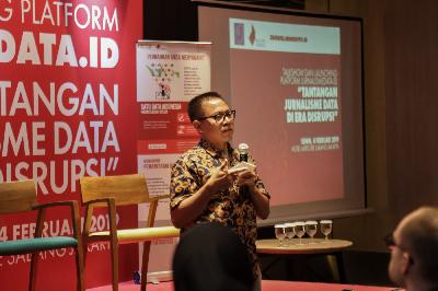 Ketua Umum Aliansi Jurnalis Independen (AJI), Abdul Manan, di Sabang, Jakarta, 4 Februari 2019. TEMPO/M. Taufan Rengganis