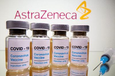 Ilustrasi vaksin AstraZeneca. REUTERS/Dado Ruvic