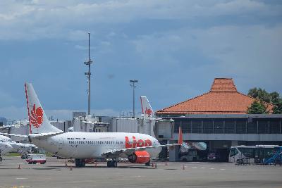 Pesawat Lion Air di Bandara Soekarno Hatta, Tengerang, Banten, 23 Oktober 2020. Tempo/Tony Hartawan