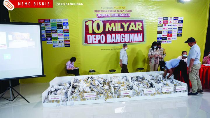  Depo  Bangunan  Gelar Penarikan Undian Berhadiah Rp 10 