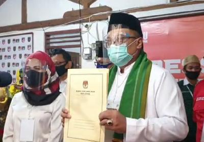 Pradi Supriatna di KPU Kota Depok, Jawa Barat, 4 September 2020. TEMPO/Ade Ridwan