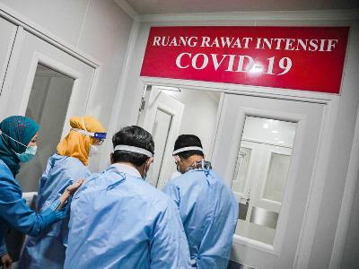 Ruang perawatan Covid-19 di RSUP Fatmawati, Jakarta Selatan, 7 Januari 2021.  beritajakarta.id/Dadang