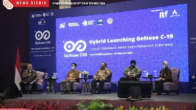 Hybrid Launching Genose C19 ‘Inovasi Indonesia untuk Kepariwisataan Indonesia’ di Hotel Raffles Jakarta, Jumat (19 Februari 2021).