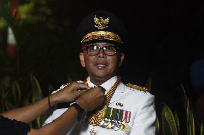 Gubernur Sulawesi Selatan Nurdin Abdullah dalam kunjungan ke Komisi Pemberantasan Korupsi (KPK) usai dilantik di gedung KPK, Jakarta, 5 September 2018. TEMPO/Imam Sukamto