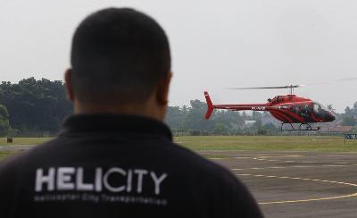 HeliCity dengan helikopter jenis Bell 505 di Jakarta. detikcom/Grandyos Zafna