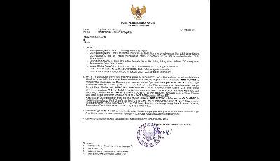 Surat pemberitahuan dimulainya penyidikan terhadap Angin Prayitno Aji oleh Komisi Pemberantasan Korupsi. istimewa