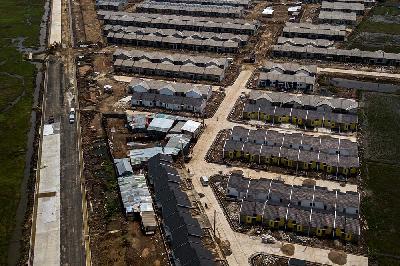 Pembangunan perumahan di Desa Buni Bakti, Kecamatan Babelan, Bekasi, Jawa Barat, 26 Desember 2020. Tempo/Tony Hartawan
