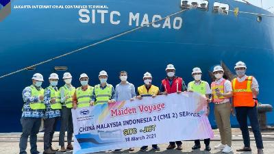 Peluncuran salah satu layanan baru JICT yaitu CMI 2 (China Malaysia Indonesia) service pada Kamis 14 Maret 2021. 