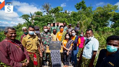 Shopee meresmikan Pembangunan Pompa Air di Nusa Tenggara Timur bersama Panglima Kodam IX/Udayana dan Yayasan Nekmese Mitulu Thalinto.