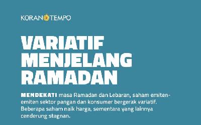 Variatif Menjelang Ramadan