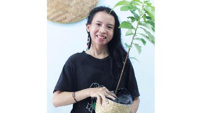 Sumarni Laman, environment activist, in Palangkaraya, Central Kalimantan, April 1.
Private Doc.

