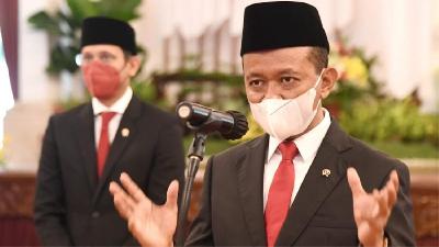Menteri Investasi/Kepala BKPM Bahlil Lahadalia usai dilantik di Istana Negara, Jakarta, 28 April 2021. SETPRES/Rusman