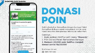 Promo Donasi Poin melalui aplikasi GetPlus.