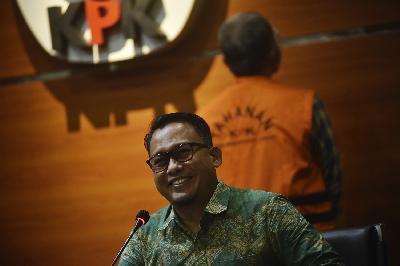 Juru Bicara KPK, Ali Fikri, di gedung Komisi Pemberantasan Korupsi, Jakarta, 15 April 2021. TEMPO/Imam Sukamto