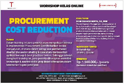 Workshop Procurement Cost reduction
