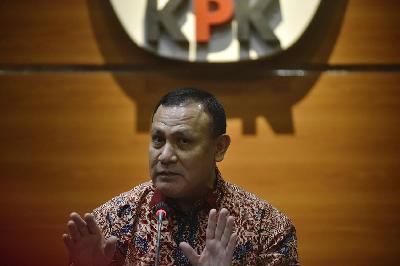 Ketua KPK, Firli Bahuri di gedung Komisi Pemberantasan Korupsi, Jakarta, 11 Februari 2021. TEMPO/Imam Sukamto