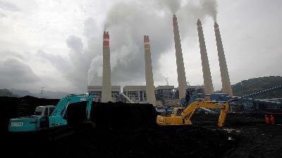 Excavators pile coal at a storage area in the Suralaya Power Plant in Banten, January 2010.
Reuters/Dadang Tri/File Photo
