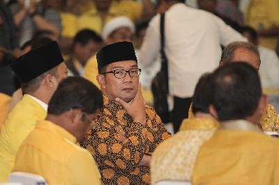 Ridwan Kamil saat dideklarasikan sebagai Calon Gubernur Jawa Barat oleh Partai Golkar di kantor DPP Partai Golkar, Slipi, Jakarta, 9 November 2017. Dok.TEMPO/Dhemas Reviyanto Atmodjo