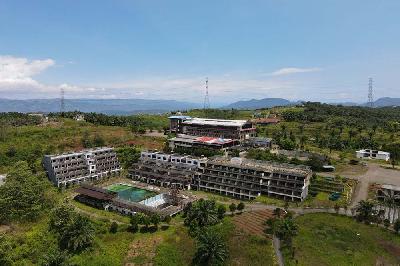 Lahan proyek Bukit Algoritma di Cikidang, Sukabumi, Jawa Barat, 14 April 2021. Tempo/MA. Murtadho