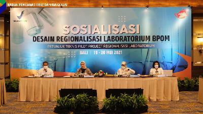 Sosialisasi Desain Regionalisasi Laboratorium BPOM, Bali, 19-20 Mei 2021.