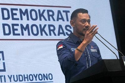 Ketua umum Parta Demokrat, Agus Harimurti Yudhoyono di Kantor DPP Partai Demokrat, Jakarta, 5 Maret 2021. Tempo/Hilman Fathurrahman W