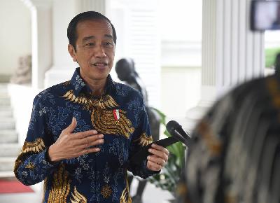 Presiden Joko Widodo menanggapi kritik mahasiswa di Istana Merdeka, Jakarta, 29 Januari 2021. BPMI Setpres