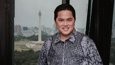 Menteri Badan Usaha Milik Negara Erick Thohir di Jakarta. TEMPO/M Taufan Rengganis