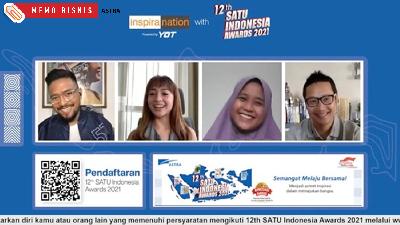 Inspira Nation with 12th SATU Indonesia Awards 2021 dengan tema “Semangat Anak Muda Berwirausaha” yang digelar oleh Astra melalui YouTube SATU Indonesia, Jumat, 9 Juli 2021.