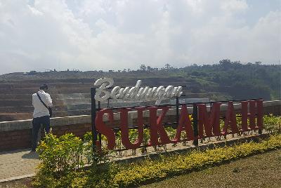 Bendung Sukamahi di Kabupaten Bogor, Jawa Barat. TEMPO/M.A Murtadho