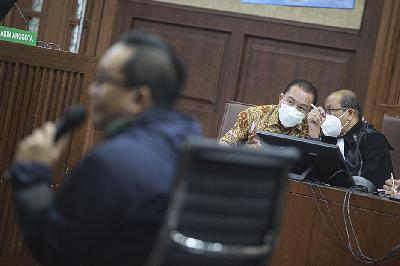 Djoko Tjandra menjalani sidang lanjutan di Pengadilan Tipikor, Jakarta, 10 Desember 2020. TEMPO/Muhammad HIdayat