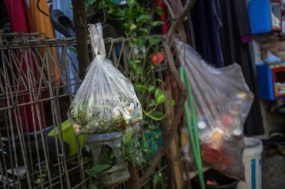 Sampah organik milik warga di RW 03 Kelurahan Cempaka Putih Timur, Jakarta, 11 Agustus 2021. TEMPO/Hilman Fathurrahman W