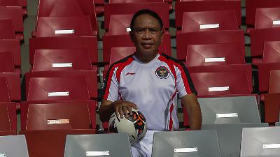 Menteri Pemuda dan Olahraga Republik Indonesia, Zainudin Amali  di Stadion Utama Gelora Bung Karno, Jakarta,  6 Agustus 2021.
TEMPO/Hilman Fathurrahman W