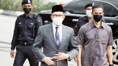 Tokoh opisisi Malaysia Anwar Ibrahim di Kuala Lumpur, Malaysia, 17 Agustus 2021. REUTERS/Lim Huey Teng