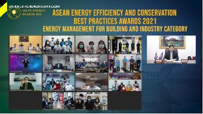 Penghargaan ASEAN Energy Awards (AEA) 2021, yang diselenggarakan secara online, Rabu, 15 September 2021.