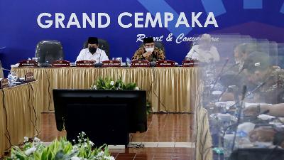 Lima komisi di DPRD DKI Jakarta melaksanakan pendalaman dan pembahasan Kebijakan Umum Perubahan Anggaran dan Plafon Prioritas Anggaran Sementara (KUPA-PPAS) APBD Perubahan tahun 2021 di Bogor, Jawa barat, 7 Oktober 2021. dprd-dkijakartaprov.go.id