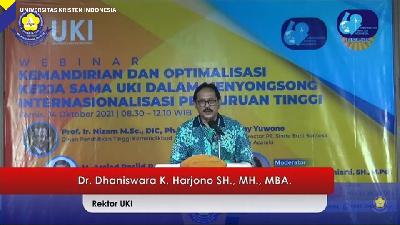 Dhaniswara K. Harjono, Rektor Universitas Kristen Indonesia.