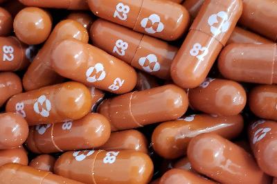 Molnupiravir, obat Covid-19 yang dikembangkan perusahaan farmasi Amerika Serikat Merck, 17 Mei 2021. Dok. Merck & Co Inc via REUTERS