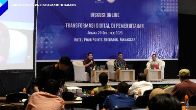 Diskusi Online - Transformasi Digital di Pemerintahan, Jumat, 29 Oktober 2021.