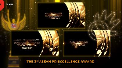 Tiga penghargaan yang diraih Telkom dalam The 3rd ASEAN PR Excellence Award 2021.