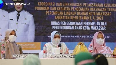 Koordinasi dan sinkronisasi pelaksanaan kebijakan, program dan kegiatan pencegahan kekerasan terhadap perempuan lingkup kota Makassar Tahap VI.