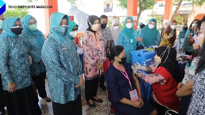 Ketua TP PKK Makassar, Launching Vaksinasi Covid 19 bagi Ibu Hamil
