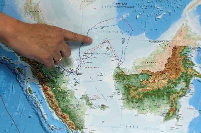 Lokasi Laut Natuna Utara. REUTERS/Beawiharta